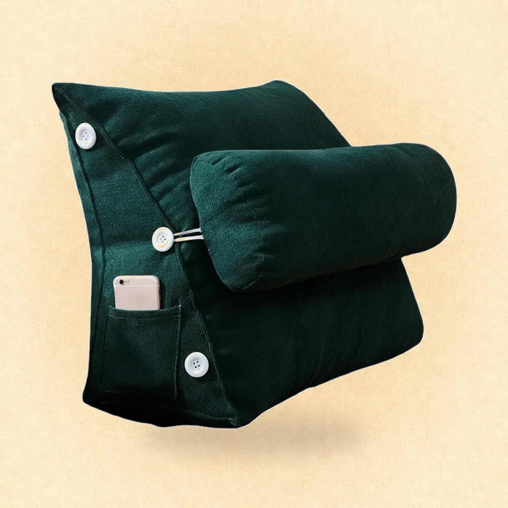 Coussin de lecture triangulaire Vert