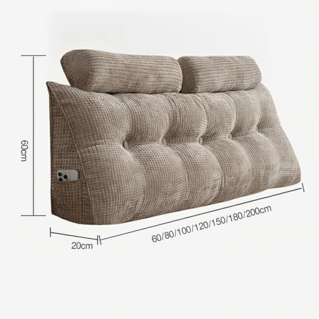 Coussin de lecture tête de lit double