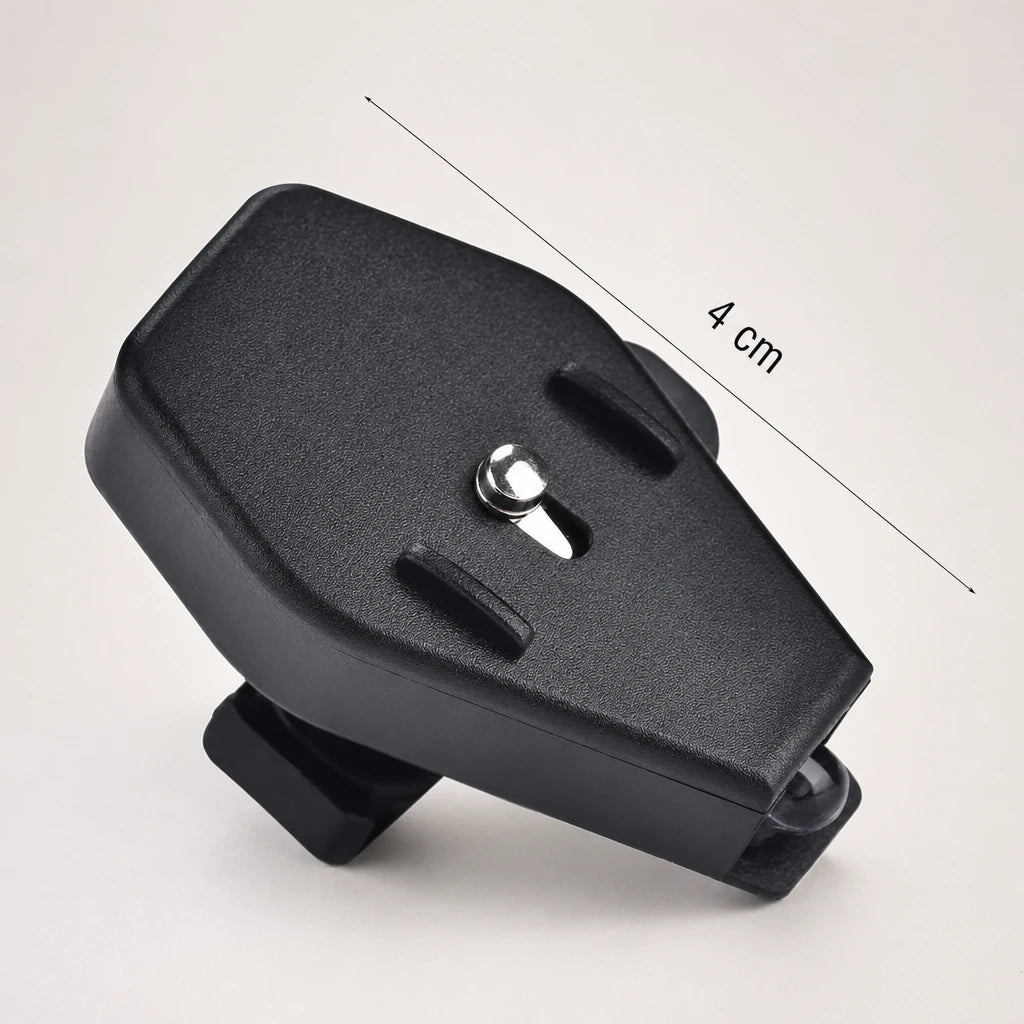 Lampe LED à clip vue de dessus avec interrupteur ON/OFF et dimensions 4 cm indiquées