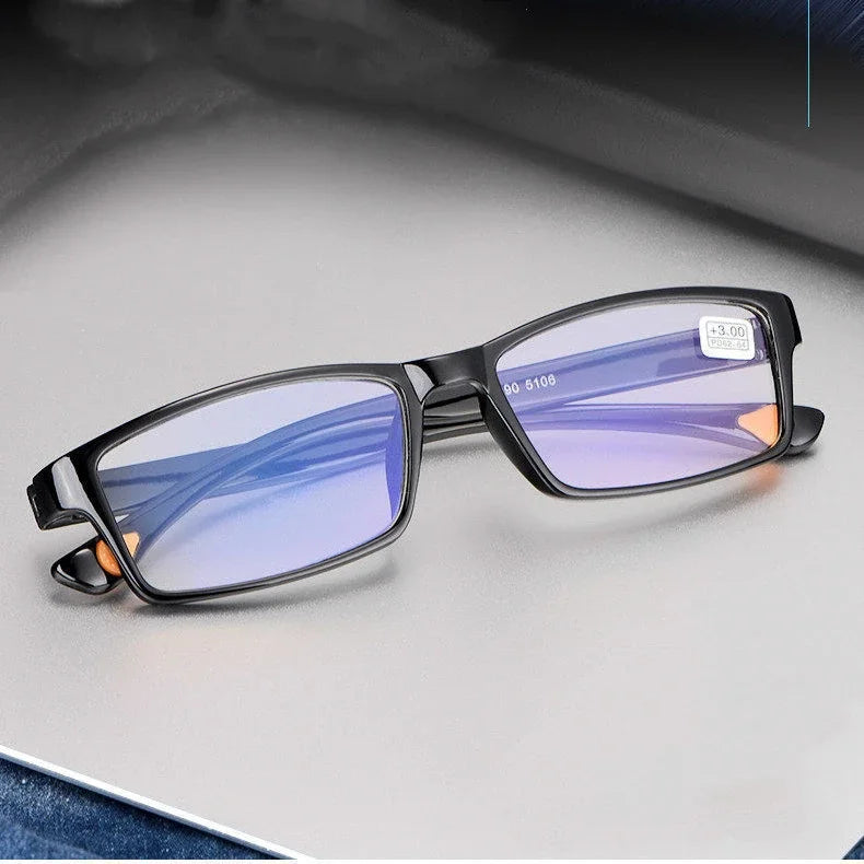 Lunettes de lecture légère anti-lumière bleue +100