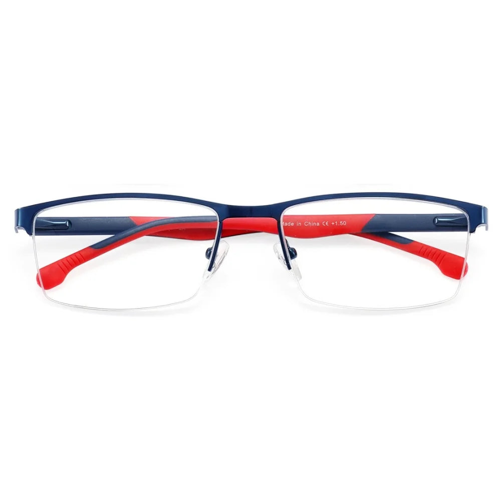 Lunettes de lecture métal anti-lumière bleue +75