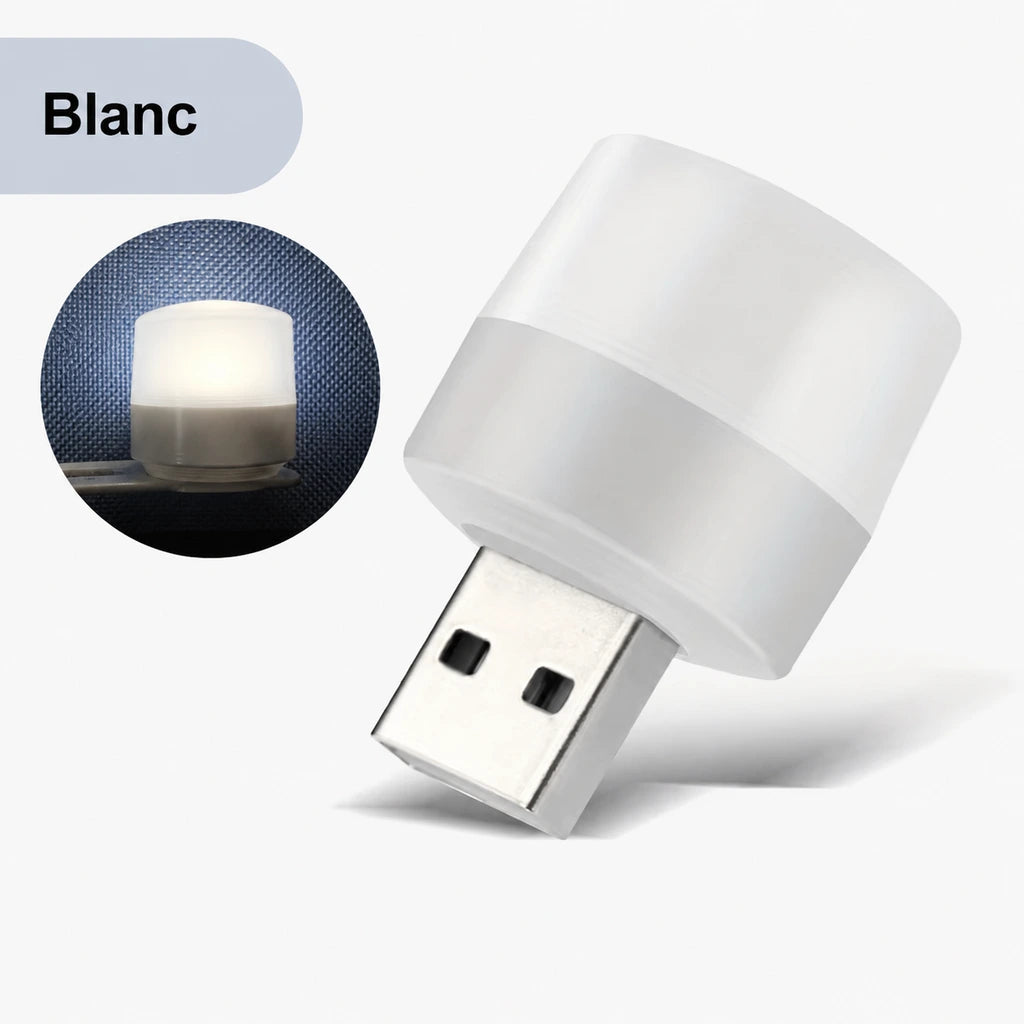 Mini lampe de lecture USB Blanc