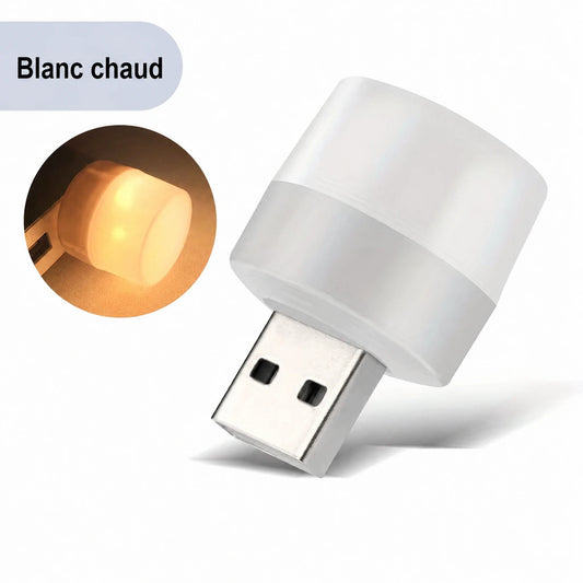 Mini lampe de lecture USB Blanc chaud