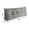 Coussin de lecture long pour lit 120cm