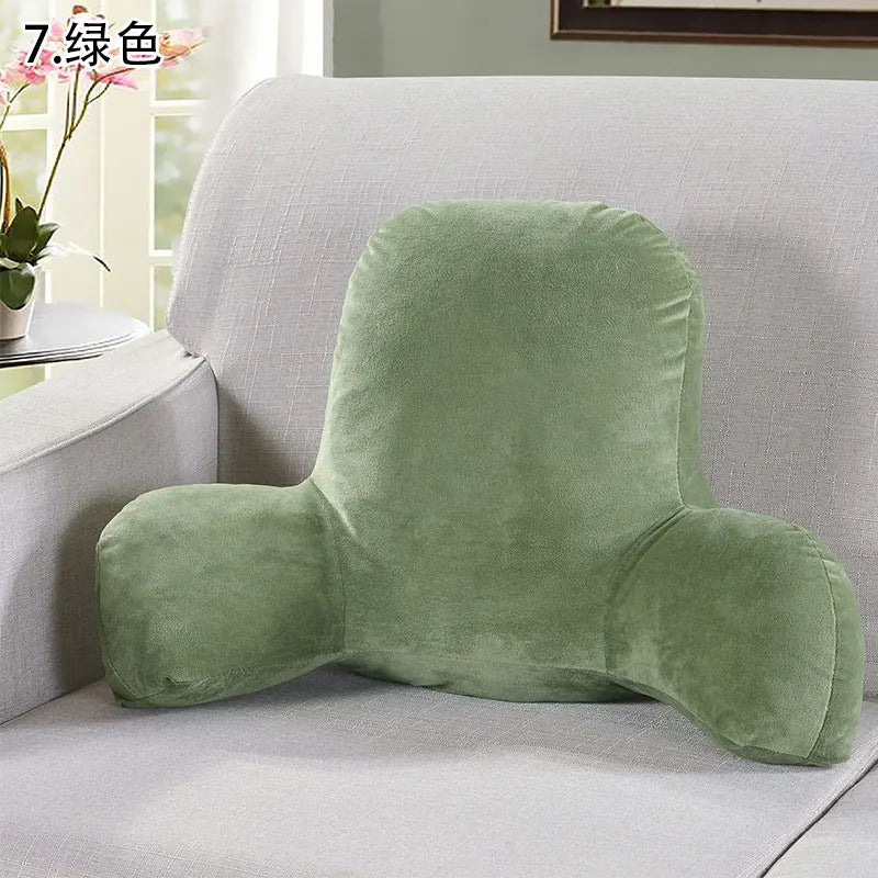 Coussin de lecture en velours vert