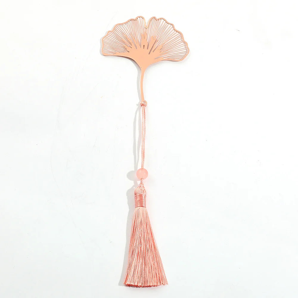 Marque-page fleur en métal Ginkgo leaf