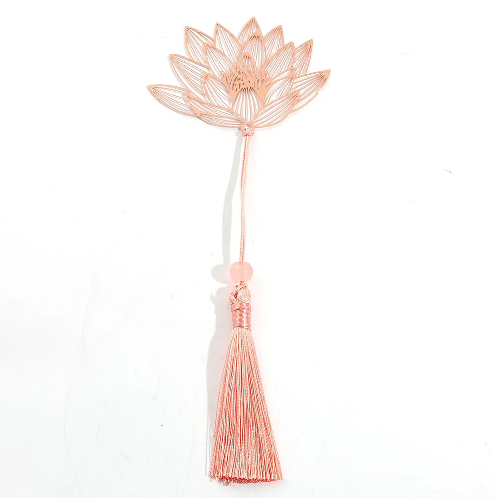 Marque-page fleur en métal Lotus flower