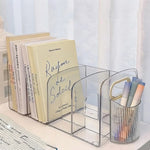 Serre-livre transparent multi-cases avec poignée - Vignette | Le coin du lecteur