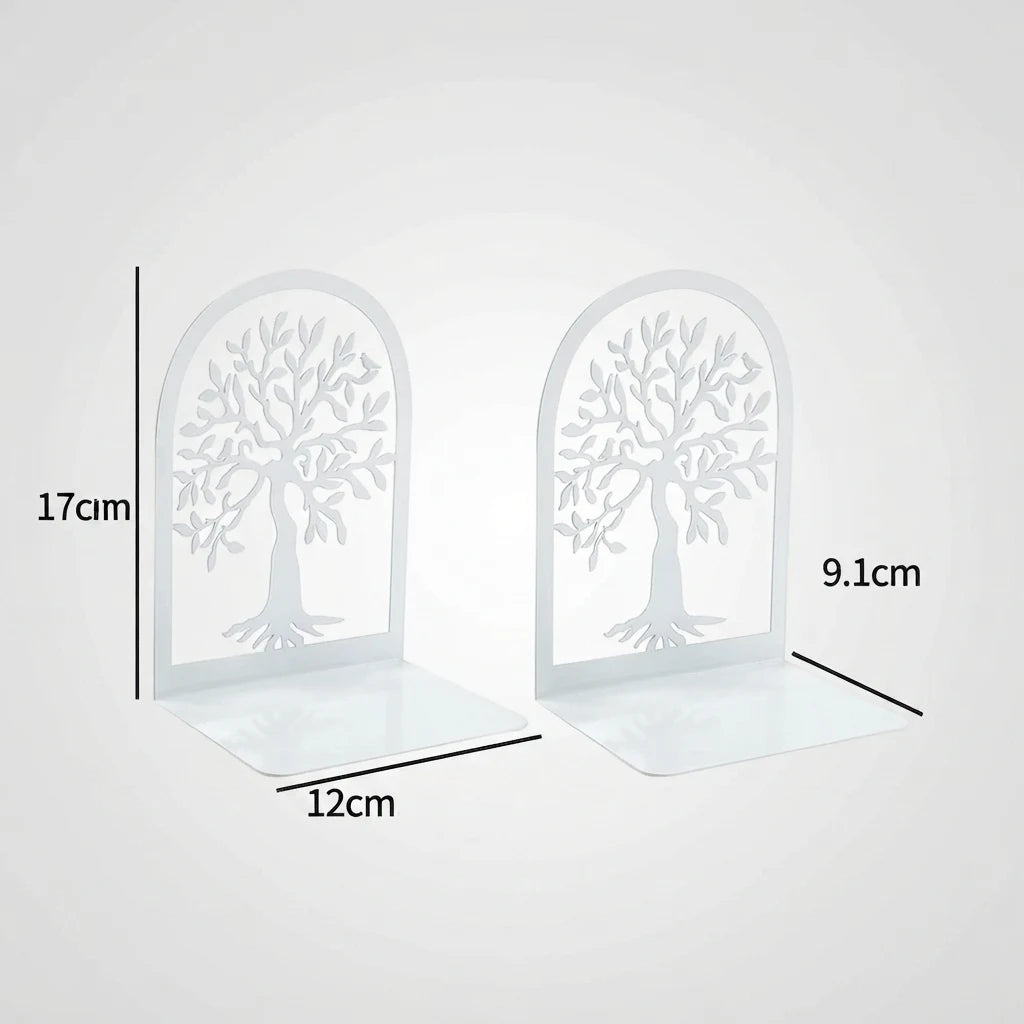 Serre-livres arbre de vie blanc