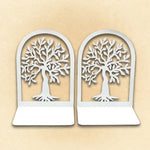 Serre-livres arbre de vie blanc - Vignette | Le coin du lecteur