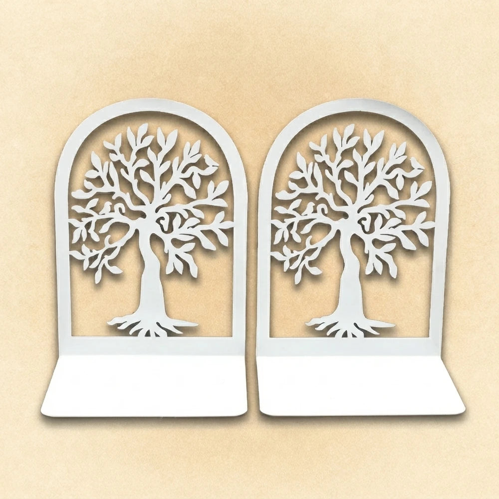 Serre-livres arbre de vie blanc B173