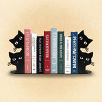 Serre-livres chats en métal noir - Vignette | Le coin du lecteur