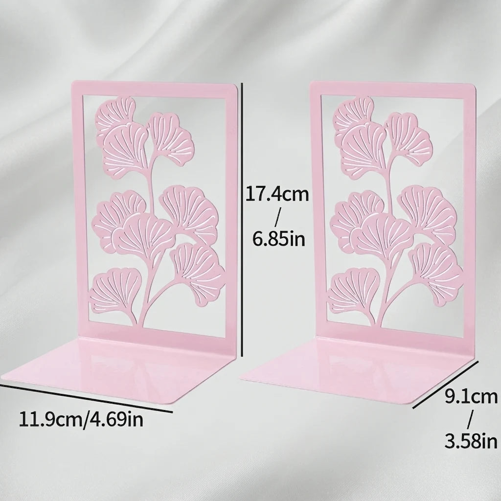 Serre-livres fleurs roses