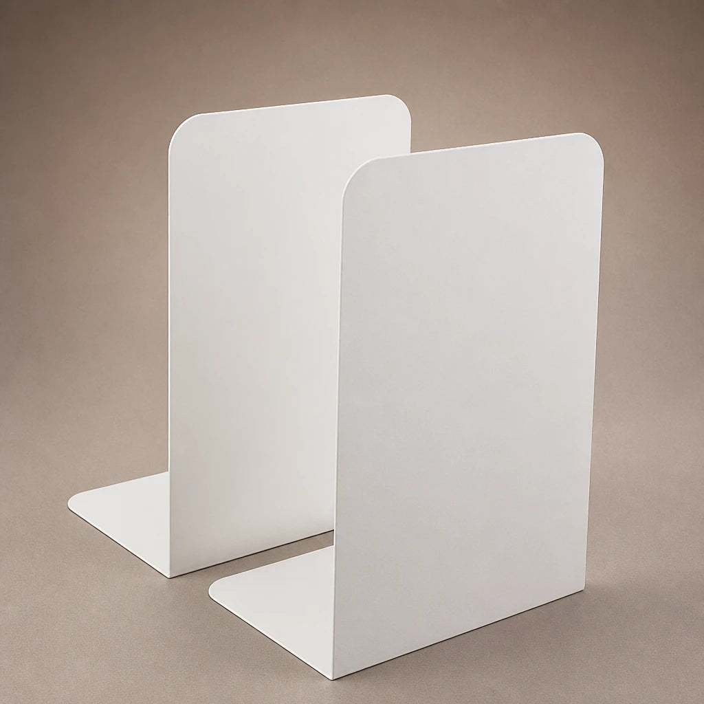 Serre-livres métal Blanc
