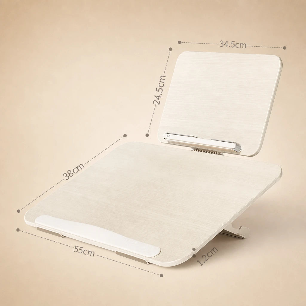 Version large couleur crème blanc avec dimensions annotées (55 × 38 cm)