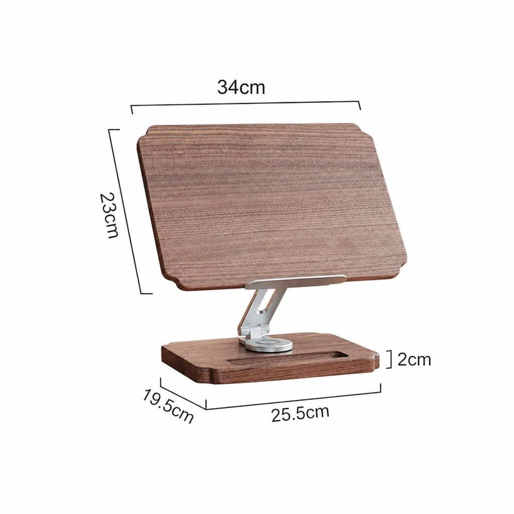 Schéma des dimensions du plateau rectangulaire et de sa base