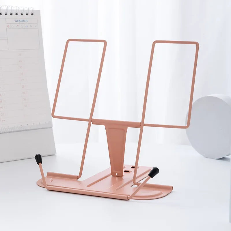 Support de livre pliable en métal Marron