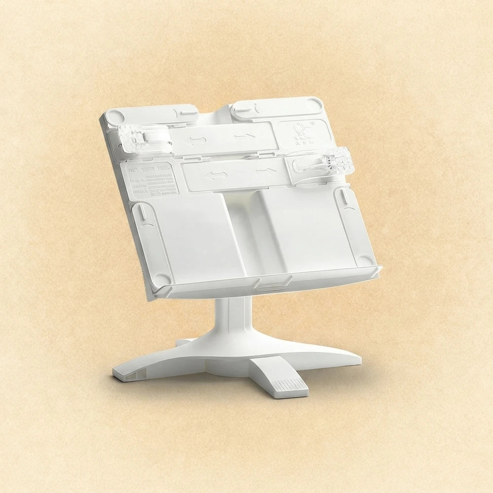 Support de livre sur pied réglable Blanc