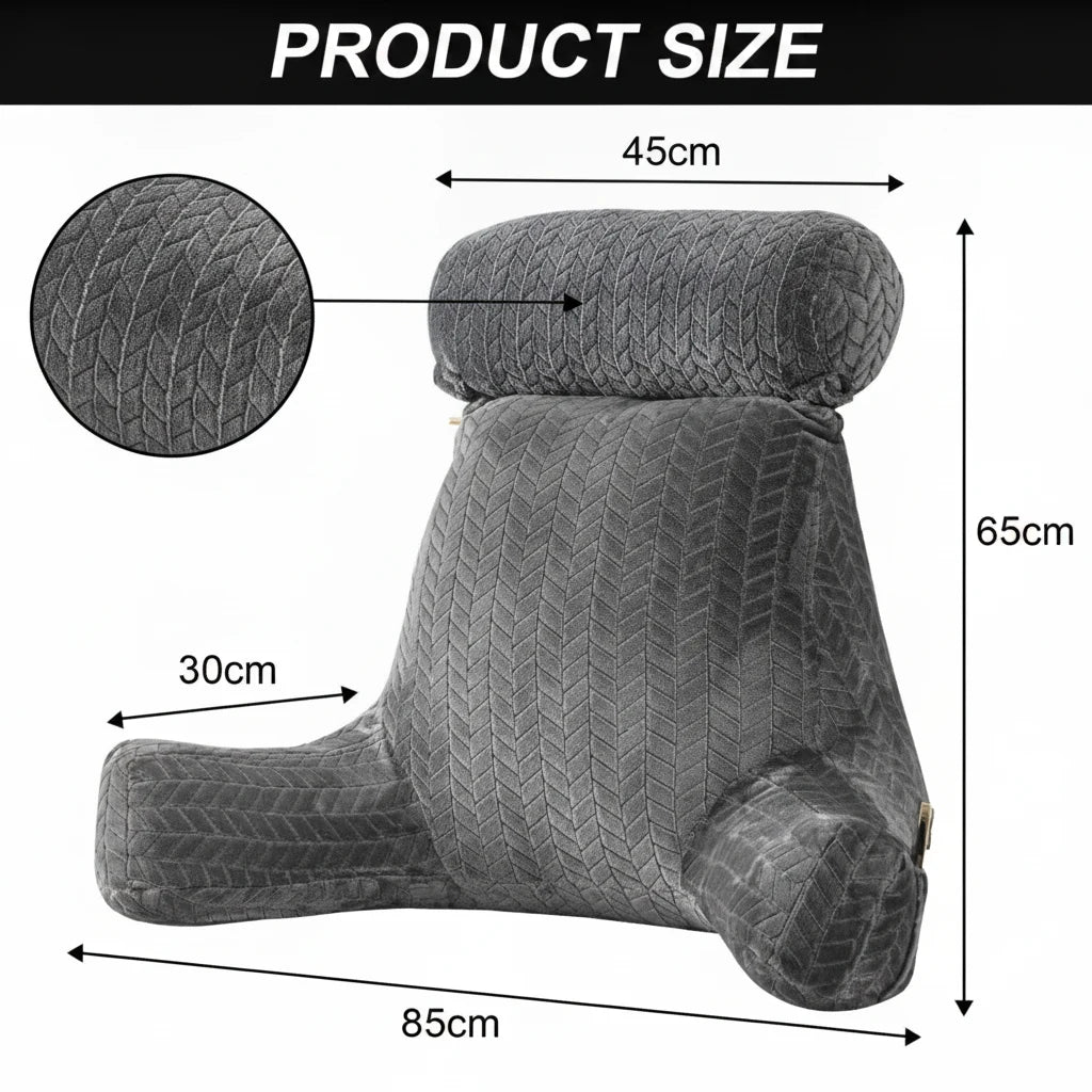 Coussin de lecture avec accoudoirs