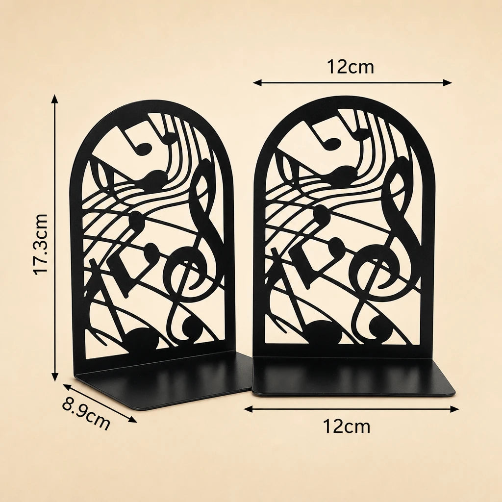 Dimensions du serre-livres note de musique : 17,3 x 12 x 8,9 cm, poids 341,6 g